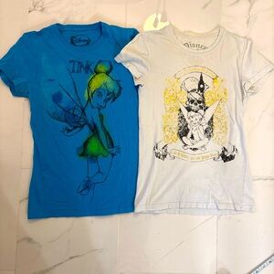 Lot of (2) Official Disney Tinkerbell Baby Tees